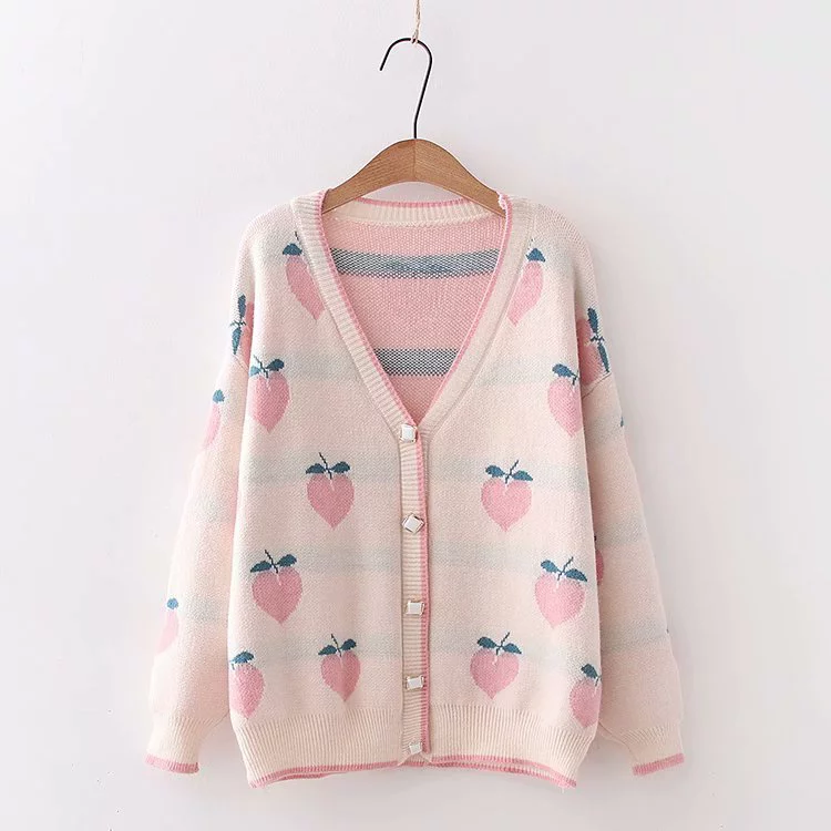 Cardigan họa tiết hoa đào PANDAGO