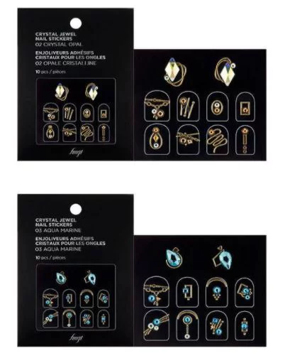 7 THE FACE SHOP - Crystal Jewel Nail Sticker - 5 Loại