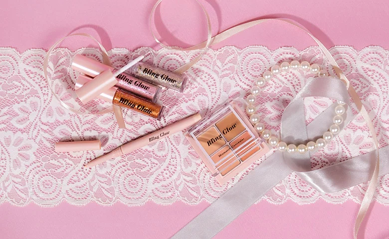 Barbiecore Eye Makeup with Bling Glow