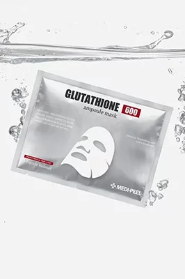 medi peel glutathione ampoule mask tissue by Medi-peel Brightens up the skin tone and complexion with niacinamide and 12 types of liposomal vitamins     